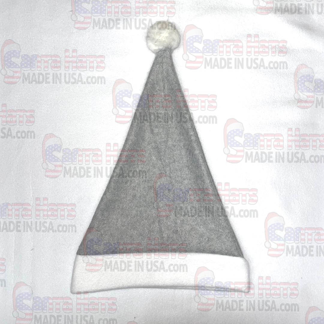 USA Light Gray Santa Hat