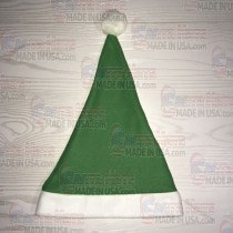 USA Green Fleece Santa Hat