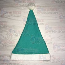 USA Teal/Turq Fleece Santa Hat