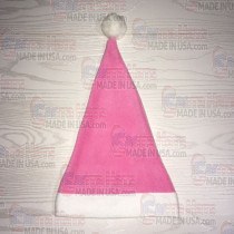 USA Pink Fleece Santa Hat