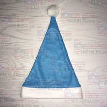 USA Light Blue Fleece Santa Hat