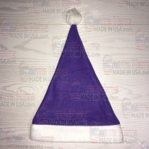 USA Purple Fleece Santa Hat